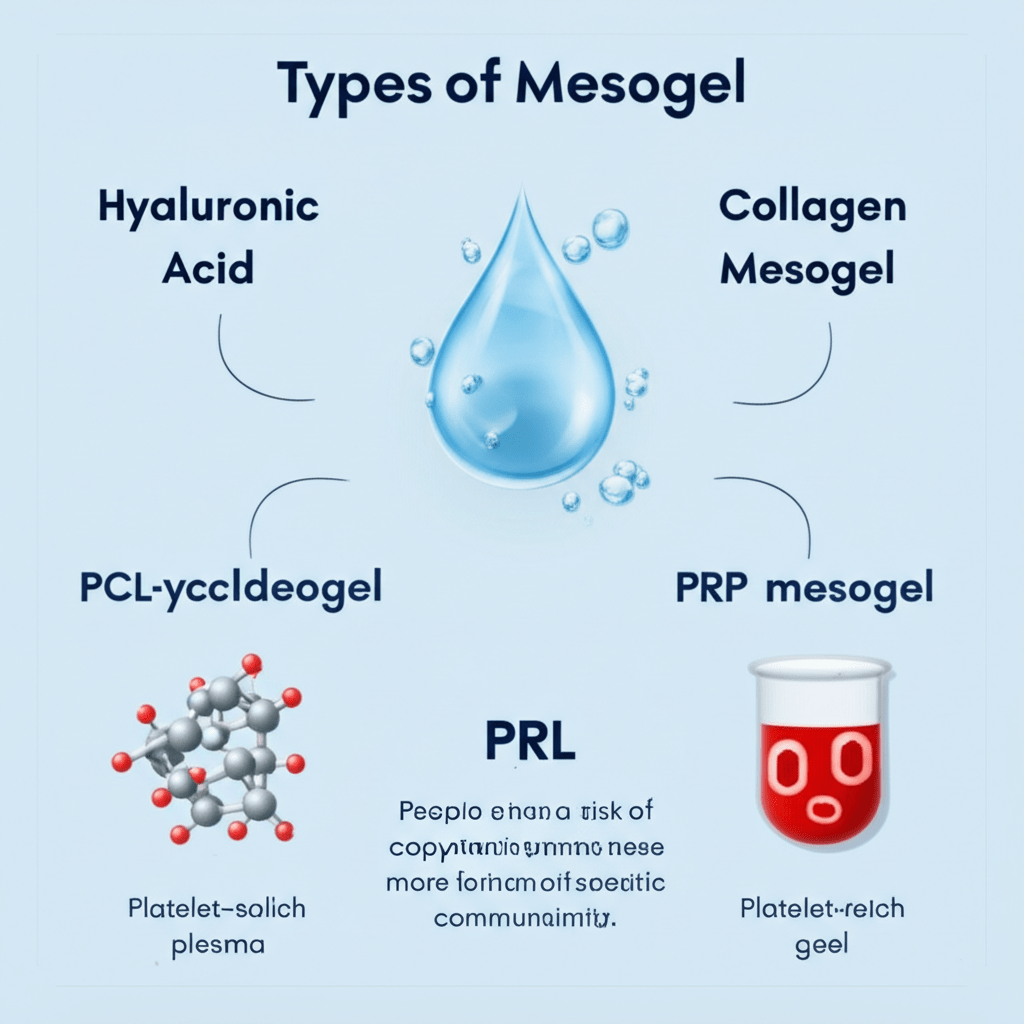 انواع مزوژل - درمان‌های مزوتراپی پیشرفته با فرمولاسیون‌های مختلف